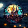 Fábrica direta transfronteiriça Halloween elementos castelo escuro série feriado atmosfera interior e exterior decoração disco