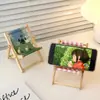 Nuevo Soporte para Teléfono de Sillón Mini Silla de Playa de Madera Adorno Soporte para Tableta de Escritorio Accesorios para Fotos