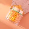Tapa de Pico de Montaña Botella de Medicina Transparente Cáscara de Mandarina Hongo Blanco Cápsula Blanda Aceite de Esporas Botella de Producto para el Cuidado de la Salud Botella de Plástico Botella de Acrílico
