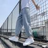 Calça Jeans Masculina de Cor Clara, Estilo Verão Fino, Caimento Solto, Marca Tendência, Estilo Jogger, Comprimento Cropped, Moda High Street, Calça Masculina, Novo Modelo 2026