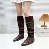 Botas de plataforma estilo coreano, botas de pierna ancha de moda, botas elásticas, botas altas que aumentan la altura, botas adelgazantes, botas convertibles con cañas desmontables, botas de mujer