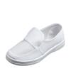 Zapatos de lona blanca con suela de SPU, de malla simple, con cuatro ojales, resistentes al polvo, limpios y transpirables, de suela suave y antiestáticos.