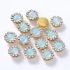Personalizado de Fábrica 12 Proteína de Moca Doble Capa Borde de Flor Vidrio Diamante Girasol Diadema DIY Decoración de Diamante Cosida a Mano para Equipaje