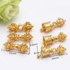 Artesanato antigo em ouro Pilão de diamante Sino de diamante Instrumento do Tibete Contador de nuvens traseiro Pulseira de contas de Bodhi DIY Acessórios