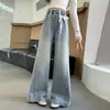 Jeans para Niña 2026 Otoño Nuevo Pantalones de Pierna Ancha Tallas Medianas y Grandes para Niños Elegantes Holgados Pierna Recta Bordado de Mariposa Pantalones Largos