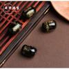Contas Cilindricas Tai Sui de Ágata Vermelha Natural, Contas Soltas Banhadas a Ouro para o Ano de Nascimento, Acessórios para Joias DIY, Atacado do Fabricante