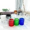 Vela de Aromaterapia DIY Feita à Mão Copo Vazio de Vidro Vidro Fosco Preto e Branco Transparente Copo de Cera DIY Recipiente para Vela Caseira