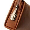 Nova Bolsa de Mão Masculina com Cadeado de Senha Antifurto Couro Crazy Horse Bolsa de Armazenamento Casual Carteira de Grande Capacidade Bolsa de Mão de Couro Genuíno