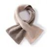 Venta al por mayor de fábrica 100% Cachemira Transfronterizo Otoño/Invierno Nuevo Doble Color Parche Grueso Polaina para el Cuello Protector de Cuello Protección contra el Frío Bufanda Perforada