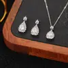 Conjunto de Brincos e Colar Weidni de Luxo Acessível, High-End, Elegante, Moderno e Versátil, Atacado para Mulheres