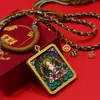 Thangka Blanco de Tara Pintado con Oro de Colores Estilo Tibetano Semimanual Colgante de Collar Colorido de Tara Bodhisattva del Tíbet Venta al por Mayor