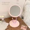 Espejo de Maquillaje de Escritorio, Lindo Espejo de Tocador de Mesa Estilo Crema, Espejo Portátil de Belleza y Almacenamiento de Joyería