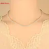 Colar de Pérolas Estilo Coreano 412 Corrente de Clavícula Feminina Acessórios para Vestido de Verão Estilo Francês Joia Ajustável