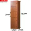 Librero Estantería de Libros Cerrable Simple de Pie Moderno Simple Gabinete de Almacenamiento Combinación de Color Madera Maciza Gabinete de Rejilla Gabinete de Almacenamiento con Puerta