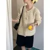 Cárdigan retro grueso de punto estilo bosque LEKA para mujer, nuevo abrigo suéter casual holgado otoño e invierno 2026