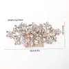 Diadema de Novia Accesorios Europeos y Americanos para Vestidos de Boda Estilo Fiesta de Banquete Peine para el Cabello Peine para el Cabello Hecho a Mano con Pedrería y Perlas