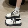 Sapatos de Couro com Plataforma e Solado Grosso para Mulheres 2026 Primavera Novo Estilo Sapatos de Salto Único Estilo Britânico Sapatos Mary Jane Sapatos de Salto Único Versáteis e Casuais para Mulheres