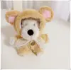 [Solo Ropa] Ropa para Cachorros West Highland Accesorios Lindos Suéter Sombrero Set de Abrigo