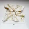 Bufanda Cuadrada Floral Nueva de Estilo Pastoral para Primavera y Verano con Scrunchie con un Toque Femenino para Recogido Bajo para Mujer