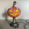 Lâmpada de abóbora de resina transfronteiriça, decoração criativa de Halloween, ornamento de luz ambiente, abóbora de artesanato de resina para mesa de casa