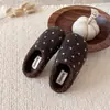 Sapatos Birkenstock Muller Suede Macio Solado Macio Feminino 2026 Chegada Nova Outono Slip-on Antiderrapante Poá Bico Fechado Meio Chinelo