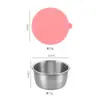Plato pequeño de acero inoxidable 304 para mojar transfronterizo, plato para condimentos casero, taza para salsa con tapa de silicona sellada, varios platos pequeños para mojar para barbacoa