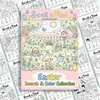 Novos pôsteres para colorir 10 folhas/pacote com tema de Páscoa, para encontrar objetos e colorir, papel para desenho divertido com grafite desenhado à mão