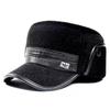 Chapéus para Homens de Meia-Idade e Idosos, Quentes Chapéus de Lã de Vison com Topo Plano Estilo "Dad Hat" com Proteção de Orelha em Fleece, à Prova de Frio, Estilosos para o Dia a Dia