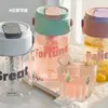 Taza de té de flores con pajita botella de agua fría para mujer estilo ins alto valor de color compartimento para té taza de té estudiante verano portátil taza de agua deportiva