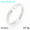Anel de Zircônia Moda INS Coreano Simples Temperamento Galvanoplastia a Vácuo 3mm Redondo Aço Inoxidável Anel de Diamante Feminino