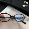Armazones para Gafas de Carey Lisos de Alto Valor Estético, Armazones Ovalados Retro Artísticos, Aptos para Caras Pequeñas, Bloqueadores de Luz Azul, Gafas para Miopía, Versátiles para Estudiantes