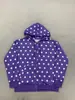 Sudadera con capucha y estampado de lunares integral para hombre y mujer, sudadera holgada estilo americano, marca trendy dopamina, top casual para parejas, venta al por mayor