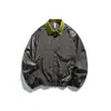 Ootd Chaqueta de Asalto para Exteriores, Repelente al Agua, Solapa de Color Contrastante Retro Ropa de Trabajo, Chaqueta Superior de Marca de Alta Gama de Moda para Pareja