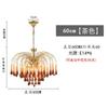 Candelabro Lámpara de Moco de Gota de Agua de Cristal Retro Italiano Vestíbulo Bohemio Sala de Estar Dormitorio Candelabro Americano