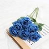 Rosa Individual Azul Hielo Triturado Flor Artificial de Seda Decoración para Sala de Estar Hogar Día de San Valentín Accesorios de Fotografía de Boda Alta Artificial