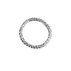 Anillo de cadena blanda brillante transfronterizo europeo y americano para mujer, anillo de metal versátil de moda de alta gama, anillo liso apilable para mujer
