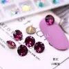 K9 Nuevos Pedrería de Uñas Redondas de 6 mm con Base Puntiaguda de Gama Alta, Pedrería Tridimensional Super Brillante para Decoración de Uñas de Vidrio DIY