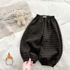 Pantalones de Terciopelo Todo en Uno para Niños y Niñas Otoño e Invierno Nuevos Leggings Casuales de Terciopelo Fino Estilo Coreano para Niños Pantalones Bombachos