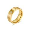 Anillo de boda personalizado de moda para hombre, estilo europeo y americano, con talla de acero de titanio y circón, con un solo diamante, joyería de mano.
