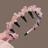 Diadema de Moda Dongdaemun Heavy Industry con Cristales y Pedrería Completa, Pinza para el Cabello de Alto Volumen, Pasador para Controlar el Cabello Suelto y Diadema para Lavarse la Cara