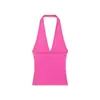 Comércio Exterior Transfronteiriço 2026 Nova Roupa Feminina Primavera e Verão Simples Top de Gola Halter 4424319700