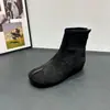 Botas Femininas Toe 2026 Botas Emagrecedoras Outono Aumento Interno de Altura Chelsea Split Falso Botas Curtas Zíper Traseiro Botas Curtas Camurça