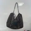 Bolsa tote de tecido com design coreano de nicho, leve, cinco pontas, grande capacidade, versátil, de ombro, bolsa transversal