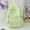 2026 Nueva Moda Casual Mochila Escolar Estilo Coreano Color Sólido Fresco Mochila para Estudiantes de Secundaria y Universidad Mochila de Campus para Mujeres