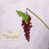 Decoração de Cacho de Uvas Roxas e Verdes Artificiais Folhas de Árvore de Plástico Falso Fruta de Videira Corda Pendurada Flores de Seda Fruta de Pátio