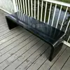 Patio de Jardín Madera Anticorrosión Área de Descanso Pública Asientos de Hierro Forjado Madera Plástica Bancos de Parque Bancos Largos para Exteriores