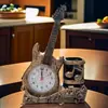 Reloj despertador de simulación de violín al por mayor directo de fábrica, reloj de escritorio creativo con forma de instrumento musical, decoración de sala de estar, reloj de mesa