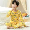 Conjunto de Roupa Térmica com Forro de Fleece para Meninos, Conjunto de Outono para Meninos (Blusa e Calça), Pijama Espessado Infantil, Roupa de Casa de Inverno para Meninas