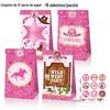 LB159 Amazon Western Cowboy Skull Corda de cânhamo Tesouro Festa Kraft Papel Sacola de presente Adesivo Conjunto