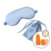Set de dos piezas de bolsa de almacenamiento para antifaz de seda transfronterizo, para dormir, portátil, para sombrear los ojos, se puede añadir logotipo